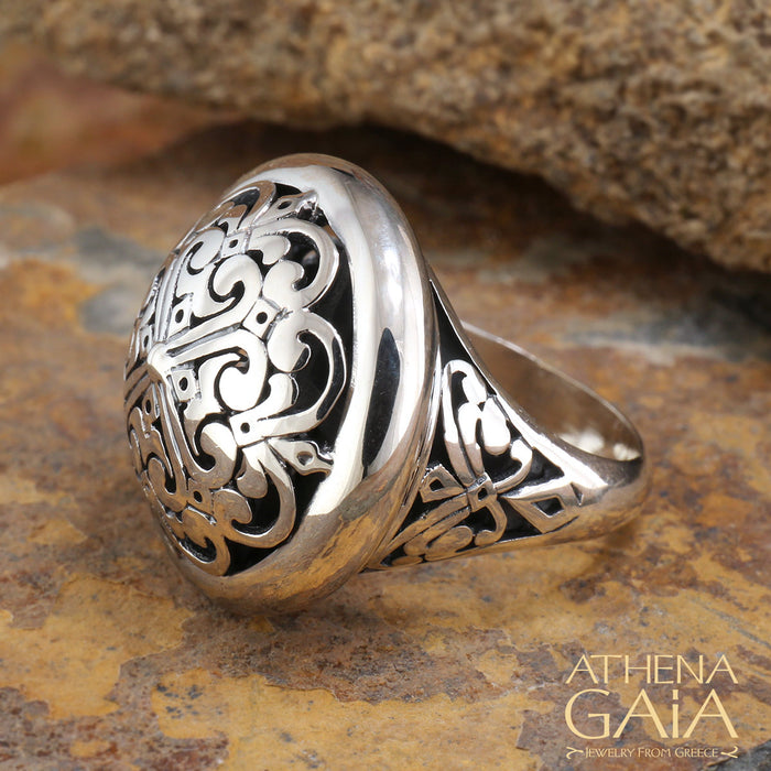 Māori Tribal Ring Sterling Silver Ring — Athena Gaia