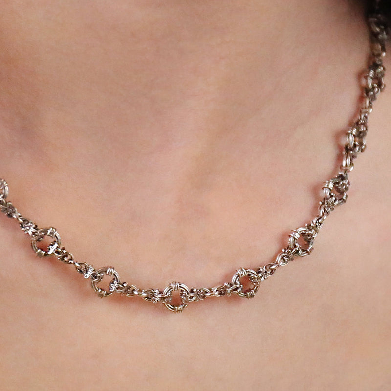Byzantine Flower Chain - Sterling Silver