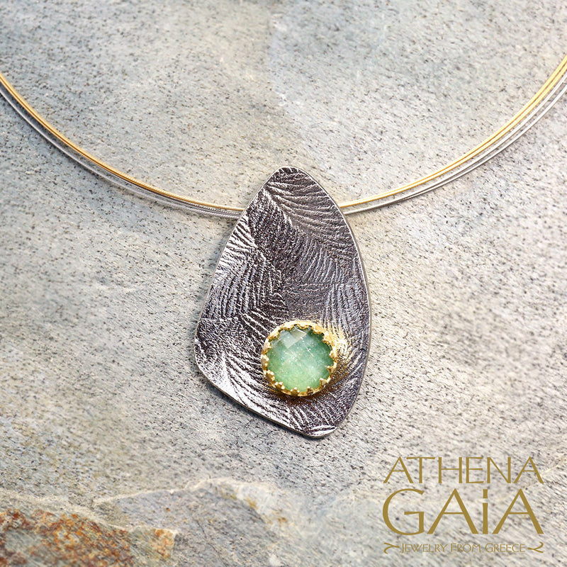 Empathic Aventurine Necklace - Sterling Silver Necklace