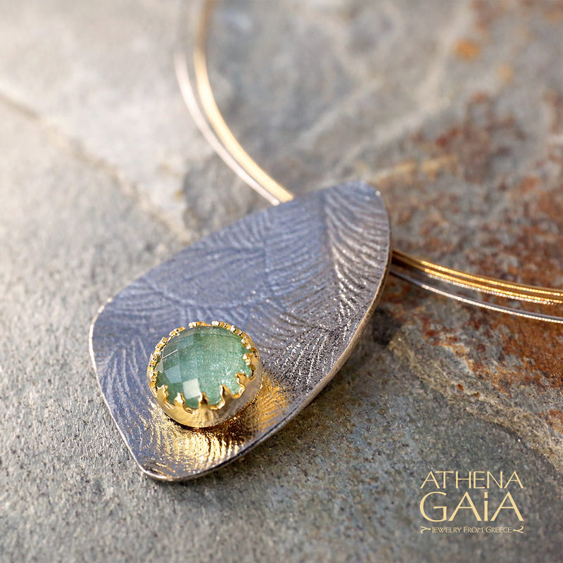 Empathic Aventurine Necklace - Sterling Silver Necklace