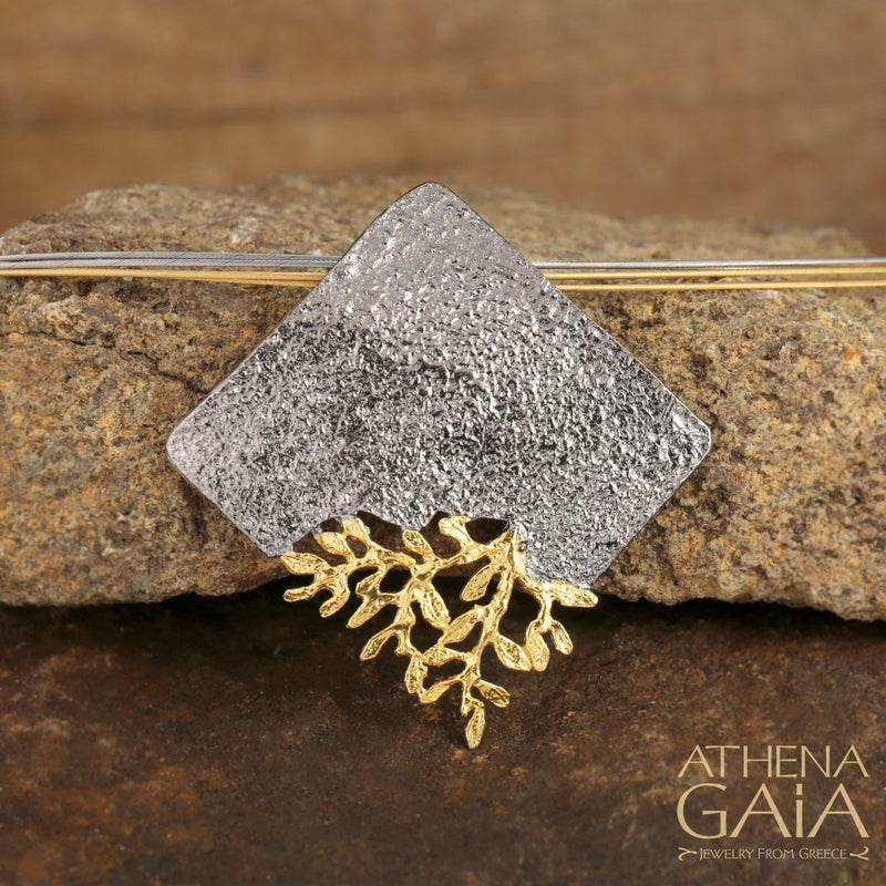 Olive Origin Pendant Necklace - Gold Plated Sterling Silver Necklace