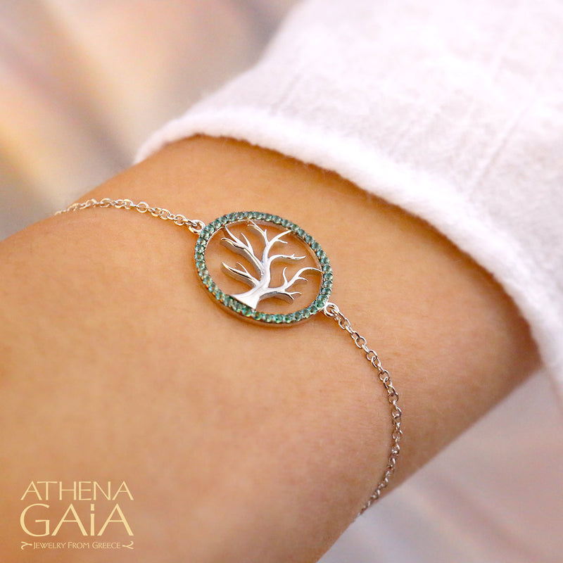 Tree of Life Open Chain Bracelet - 14k Gold Bracelet