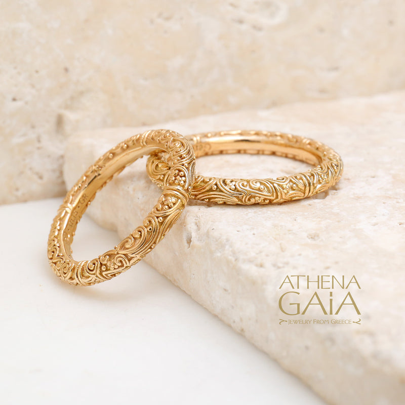 Greek-jewelry promise ring in 18k gold