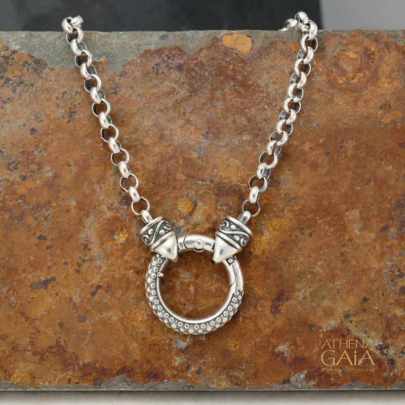 Hinged Loop Charm Chain - Sterling Silver - Pendant Chain