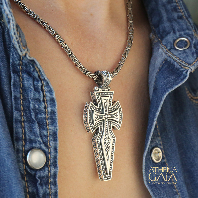Byzantine Cross, Greek Jewelry